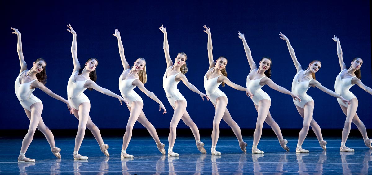 Boston Ballet in George Balanchine’s Symphony in Three Movements © The George Balanchine Trust. Photo © Gene Schiavone.
