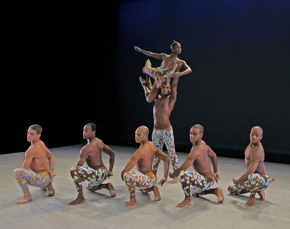Company members of Alvin Ailey American Dance Theater perform Arden Court. © Andrew Eccles. (Click image for larger version) 