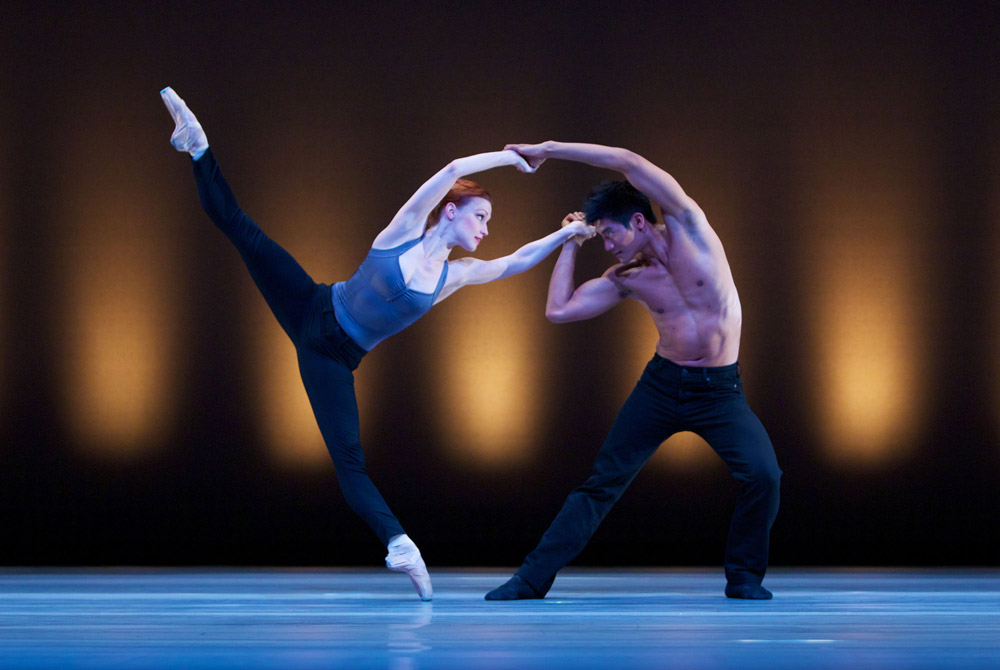 Erin Yarbrough-Stewart and Jonathan Mangosing in Swipe. © Keith Sutter. (Click image for larger version)