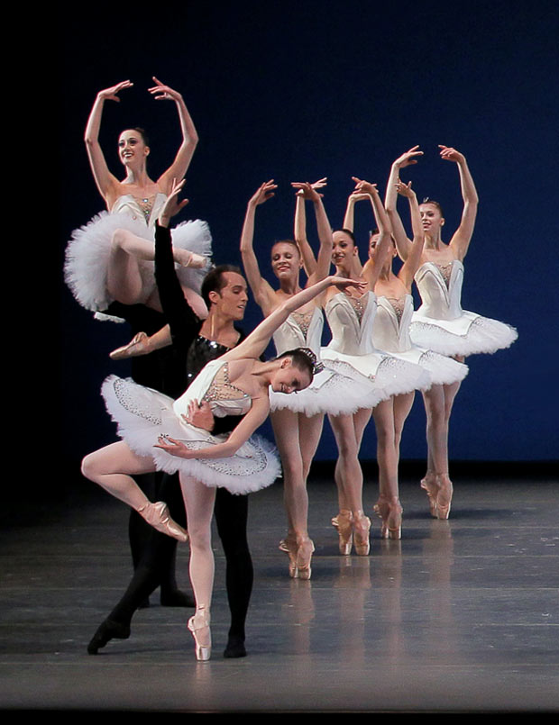 New York City Ballet in Symphony in C. © Paul Kolnik. (Click image for larger version)