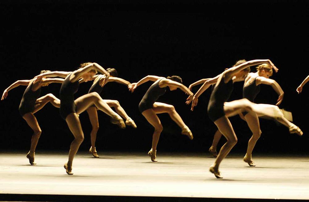 Boston Ballet in Jiří Kylián's <I>Falling Angels</I>.<br /> © Eric Antoniou. (Click image for larger version)