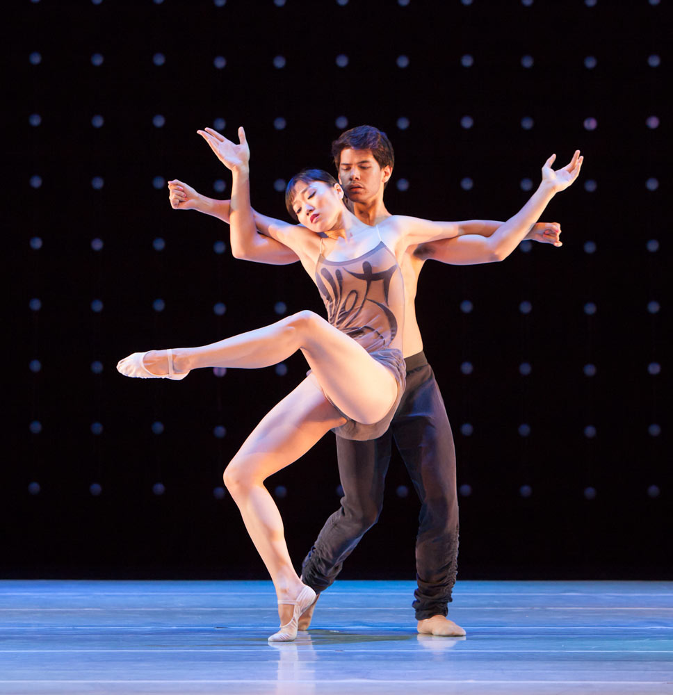 Zack Tang and Yujin Kim in <I>Constellation</I>.<br />© Margo Moritz. (Click image for larger version)